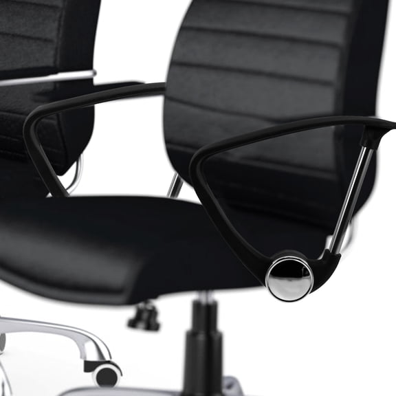 TABLZONE 2Pcs Office Chair Armrest Replacement Armrest Support Black Plastic Body Injury Prevention