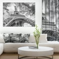 thumbnail image 3 of Designart 'Black and White View of Paris Paris Eiffel Tower ' Cityscape Canvas Print, 3 of 3