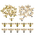 thumbnail image 1 of Uxcell 40 Pcs Encanto de Abejas Encantos de Pulsera de Abejas Esmalte Resina Rhinestone para Fabricación de Joyería Amarillo Blanco, 1 of 5