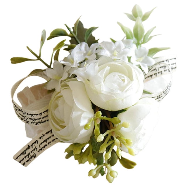 Ramillete de muñeca Decoración de fiesta Padrinos de boda y damas de honor Banquete de novios Mano D