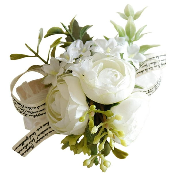 Ramo de muñeca para bodas, suministros para fiestas, ramos para padrinos y damas de honor Mano D