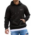 thumbnail image 1 of Sudadera De Hombre Negra Hoodies Hombre Moda Forro Térmico, 1 of 7