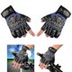 thumbnail image 2 of Pu Leather Studded Half-finger Pu Driving Motorcycle Gloves Pirate Skull, 2 of 5