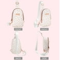 thumbnail image 5 of Jessica Simpson One Strap Mini Crossbody Sling Bag Backpack for Women with Adjustable Shoulder Strap in White & Pink Hearts, 5 of 7