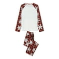 thumbnail image 5 of Franhais Family Matching Christmas Pajamas, Cartoon Gnome Print Long-Sleeved Tops + Plaid  Snowflake Pattern Trousers Sleepwear Outfits, 5 of 9