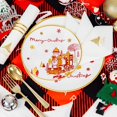 thumbnail image 2 of 175pcs Christmas Plastic Plates - White Red Disposable Plates - Christmas Train Plates include 50 Plates,75 Silverware, 25 Cups, 25 Napkins for Christmas Party, 2 of 16