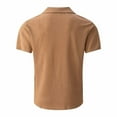 thumbnail image 5 of FRSASU Men's Linen Sets 2 Pieces Summer Vacation Party Beach Outfits Short Sleeve Button Down Shirts and Shorts Set Khaki, 5 of 9