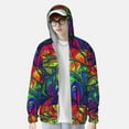 thumbnail image 4 of Goofa Pride Rainbow Printed Women's UPF 50+ Sun Protection Hoodie Jacket Lightweight Long Sleeve Sun Shirt for Women with Pocket Hiking Outdoor-X-Large, 4 of 9