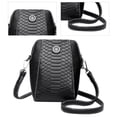 thumbnail image 2 of Bolso bandolera pequeño para mujer Bolso vertical de moda con correa ajustable (negro), 2 of 5