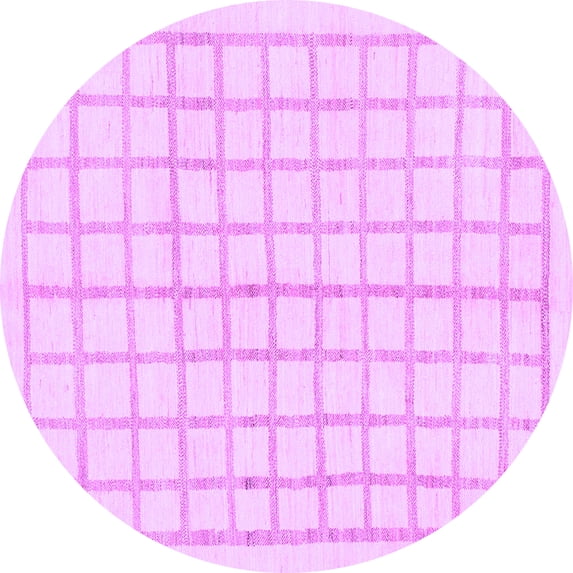 Ahgly Company Indoor Round Solid Purple Modern Area Rugs, 7' Round