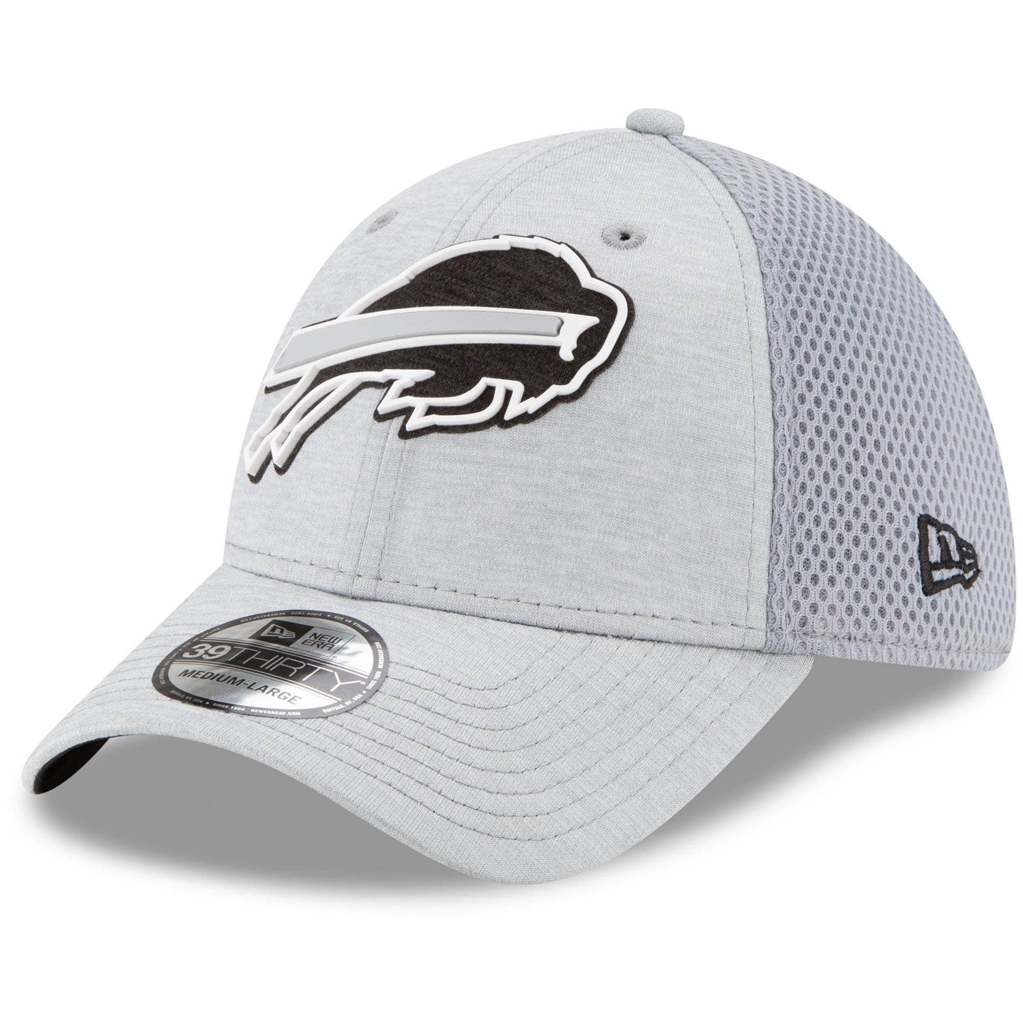 Rubber Front 39THIRTY Flex Hat - Gray 