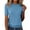 Dark blue, variant on Tops for Women Short Sleeve Shirts Crew Neck Lightweight Sweaters Oversized Shirt Clothing Work Blouses Business Casual Outfits, M