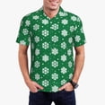 thumbnail image 2 of Balery Snowflake Printed Men’s Short Sleeve Polo Shirt, Midweight Men's Shirt,Golf Polo shirts -4X-Large, 2 of 8