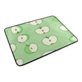 thumbnail image 6 of Bath Curtain & Non-Slip Bath Mat Set 12-Grommet Shower Curtain Memory Foam Bath Rug Green Apple, 6 of 8
