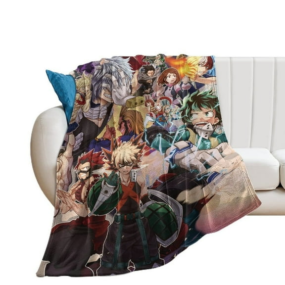 My Hero Academia Hero And Villain Luxury Flannel Blanket - Super Soft Anti-Static Plush Warm Blanket for Sofa Bed - Extra Large Cozy Blanket for Men and Women, Home Decor Gift.