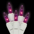 thumbnail image 2 of Vickerman 100 Purple Mini Light on White Wire, 33' Long Christmas Light Strand, 2 of 2