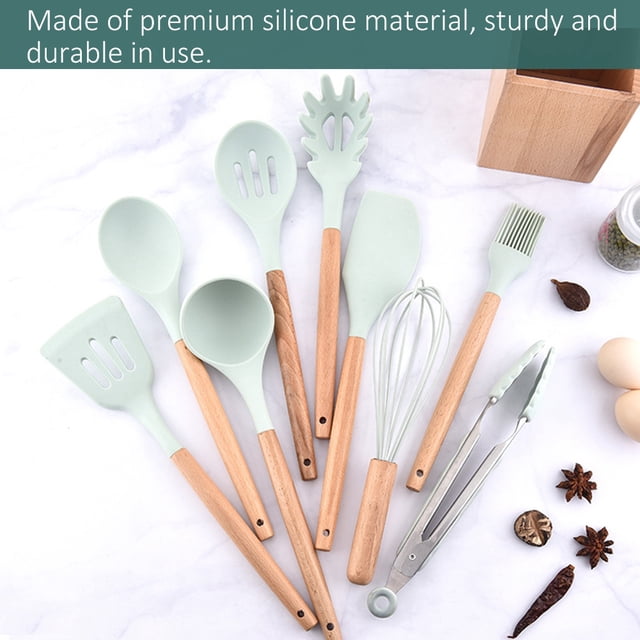 Los utensilios de cocina del silicón fijaron el menaje de cocina azul superior 9pcs conveniente que Cuelga respetuoso del medio ambiente seguro no tóxico