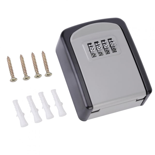 Caja de seguridad con cerradura y contraseña de 4 dígitos para pared, organizador de almacenamiento de seguridad
