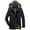 Black, variant on LEEy-world Young Mens Winter Coats Casual Washed Cotton Hooded Jacket Lightweight Zip up Fall Jackets Dark Blue,L