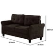 thumbnail image 4 of Loveseat with Knit Fabric with Flared Armrests Brown, 4 of 5