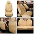 thumbnail image 4 of Maidao Car Seat Covers Full Set for Cadillac for DeVille 1994-2005 5 Seats Waterproof Premium Leather Front and Back Seat Protectors Beige, 4 of 10