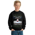 thumbnail image 2 of Wild Bobby Have a Holly Jawlly Christmas, Cute Shark Christmas Sweater | Holiday Unisex Boys Girls Crewneck Graphic Sweatshirt, 2 of 5