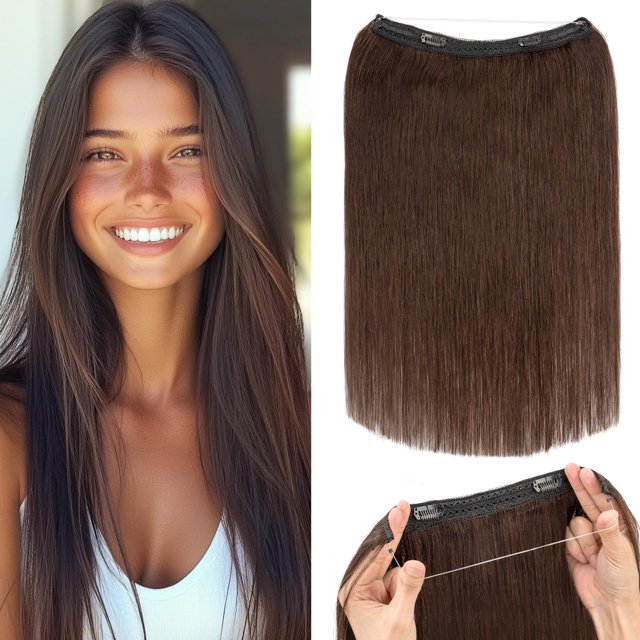 Extensiones de cabello Halo Rich Choices, 100% cabello humano real, 30 cm