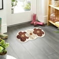thumbnail image 5 of Flower Pattern Non-Slip Washable Area Rug – Rubber-Backed Indoor/Outdoor Floor Mat for Entryway, Kitchen & Bedroom, Colorful Floral Rug with Non-Slip Base for Home Decor & Daily Use, 5 of 6