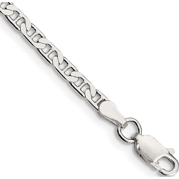 Sterling Silver 3mm Flat Anchor Chain (7 X 3) Made In Italy qan080-7