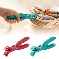 Heat-Resistant Silicone Bowl Clip Set 2Pcs Anti-Scald Pot and Plate Grippers,Multi-Purpose Kitchen Grabbers for Hot Dishes and Fryer Pans,kitchen accessories,bowl clip,Black,2Pcs