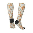 thumbnail image 4 of JUNZAN Fun Novelty Knee Warmer High Socks-Retro Floral Butterfly, 4 of 9