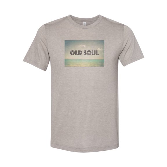 "Old Soul, Old Soul Shirt, Unisex T, Sublimation Tee, Vintage Shirt, Distressed, Gift For Her, Trendy Tees, Old Soul Tee, Gift For Him, Humor, Heather Stone, LARGE"