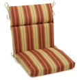 thumbnail image 1 of Coussin de Chaise Extérieur Carré en Polyester Filé 20 Pouces par 42 Pouces, Kingsley Stripe Ruby, 1 of 2