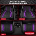 thumbnail image 6 of Rubbermaid Car Floor Mats, Heavy Duty Rubber Car Floor Mats Set，Injection Molded Aluminum Film All Weather Floor Mat, Waterproof Universal Trim-to-Fit Automotive SUV Sedan Van,Purple, 6 of 9