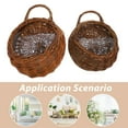 thumbnail image 5 of Arborister Wicker Hanging Flower Planter: 2pcs Round Railing Planter (26x20cm), 5 of 10