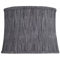 Springcrest 12" Top x 13" Bottom x 10" High x 10" Slant Print Lamp Shade Replacement Kensing Gray Drum Softback Washer Harp Finial