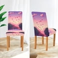 thumbnail image 3 of Yayeee 4 Pack Dining Chair Covers Stretch Parson Chairs Slipcovers Seat Protector, Pixel Floating Hearts, 3 of 6