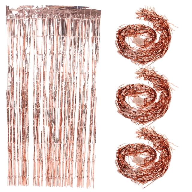 unbranded 4Ud De Tinsel Rosa Dorado Para En Bodas Y Fiestas Especiales