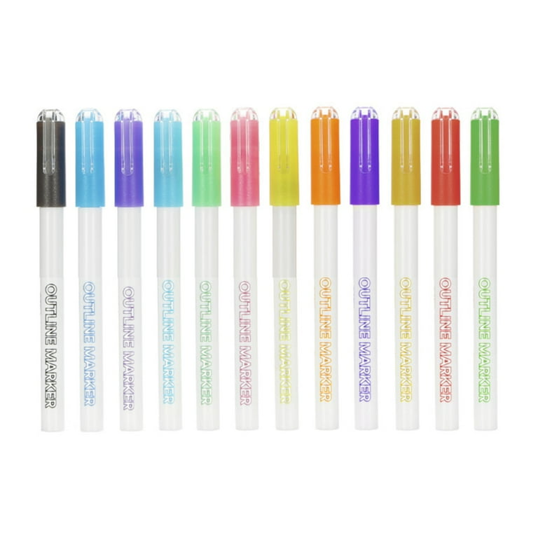 Mr. Pen- Double Line Pen 6 Pack Assorted Colors Double Line Pens