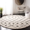 thumbnail image 2 of SAFAVIEH Sparta Eliot Geometric Polyester Shag Area Rug, Ivory/Grey, 4' x 6', 2 of 7