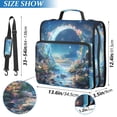 thumbnail image 2 of FORMRS Zipper Binder with Shoulder Strap 2-inch Ring 500 Sheet Capacity File Bag, Floral Moon, 2 of 5