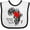 White and Black, variant on Inktastic Black History Month Forever in My Heart Ink Print Africa Boys or Girls Baby Bib