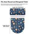 thumbnail image 7 of HELLHERO Space Adventure Keep Dust Stain for Indoor Home, Stretch Polyester Fabric Toilet Lid Cover, Fits All Toilet Shapes, Elastic Edge, 2 Pieces, 7 of 7