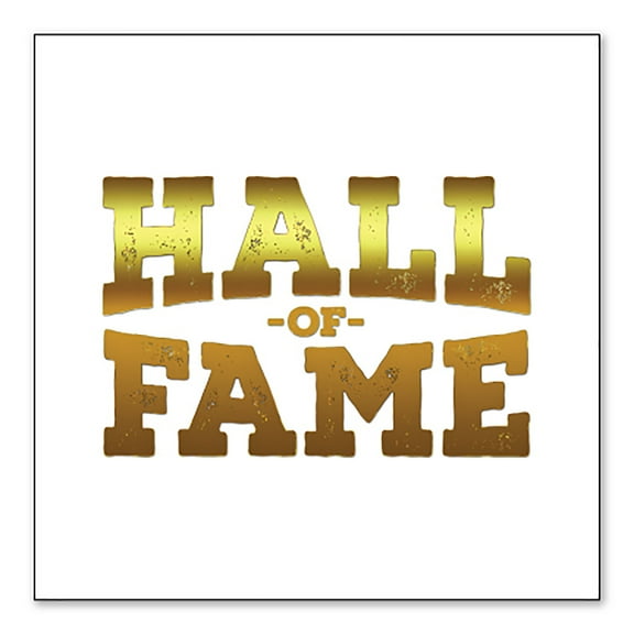DistinctInk Custom Bumper Sticker - 8" x 8" Decorative Decal - White Background - Hall of Fame