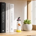 thumbnail image 6 of Gradient Resin Ghost Figurine Assorted Styles Freestanding Desktop Ornament With Bow Witch Hat Snack Detail For Halloween Shelf Office Indoor Seasonal Home Decor.B, 6 of 7