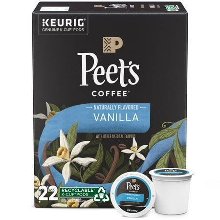 Peet's Coffee Vanilla Flavored Light Roast Coffee Keurig K-Cup - 22ct