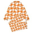 thumbnail image 4 of Gunia Kids Girls' Halloween Pajama Sets 2 Piece Button Up Long Sleeve Tops With Pants Nightwear Pjs Jammies Orange 9-10 Years, 4 of 5