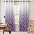 thumbnail image 5 of Kitchen Curtains 84 Inch Length 2 Panels, Moroccan Purple Grommets Window Treatment Curtain, Geometric Gradient Plaid Modern Thermal Curtains Drapes for Living Room/Bathroom, 5 of 9
