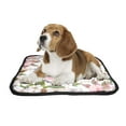 thumbnail image 2 of PKQWTM Peony Flowers Sakura Feathers Floral Hand Written Letter Pet Dog Cat Bed Pee Pads Mat Cushion Potty Dogsblankets Crate Bed Kennel 28x36 inch, 2 of 3