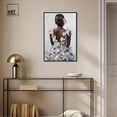 thumbnail image 3 of Her Ivory Blossom Dress Canvas Inspiring Women Protraits by Art Remedy, Black Frame, 20" x 30", 3 of 7